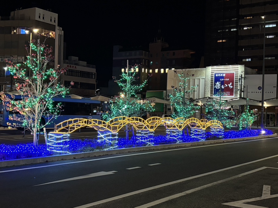 岩国駅西口のイルミネーション